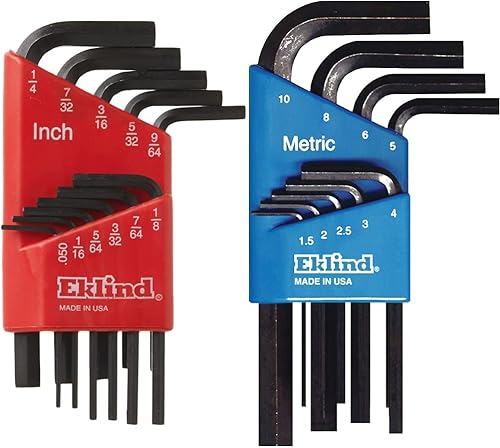 Miniatura 9 de EKLIND Llave Allen hexagonal 10111 - Juego de 11 piezas SAE pulgadas tamaños 050-14 serie corta