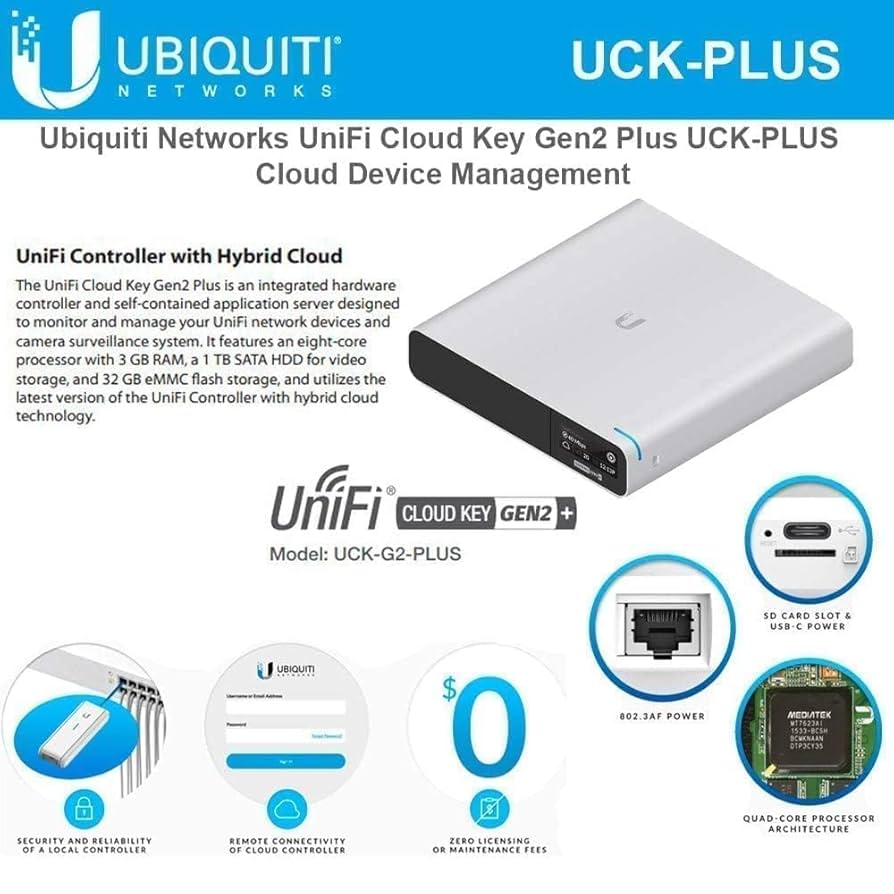 Ubiquiti CloudKeyGen2Plus UCK-G2-PLUSセット UCK-G2-PLUS クイックスタートガイド