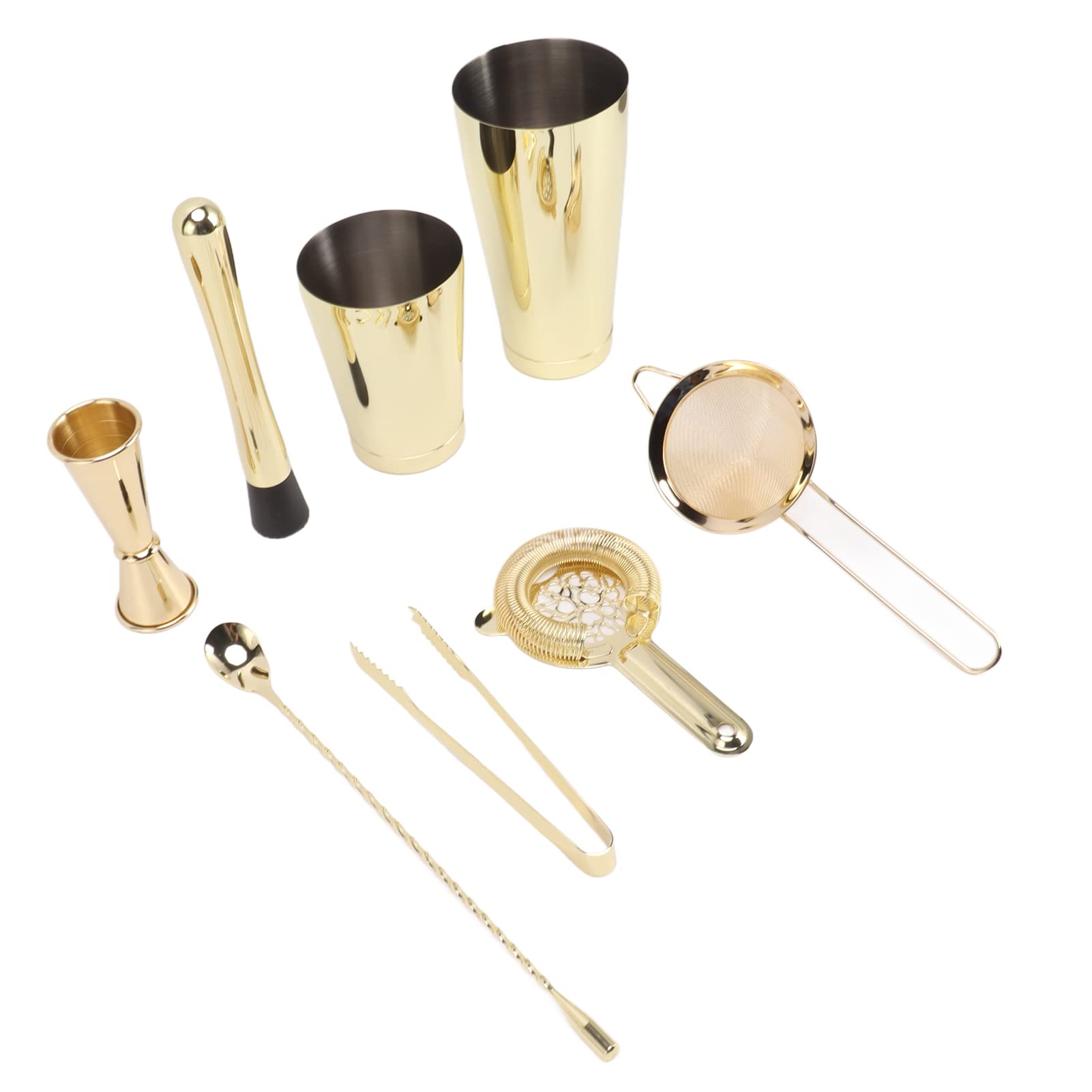 Kit de Barman Juego de Herramientas de Coctelera Boston de Acero Inoxidable, Juego de Herramientas de Barra de Preservación de Temperatura con Resistencia Al óxido y a la Corrosión, Fácil de
