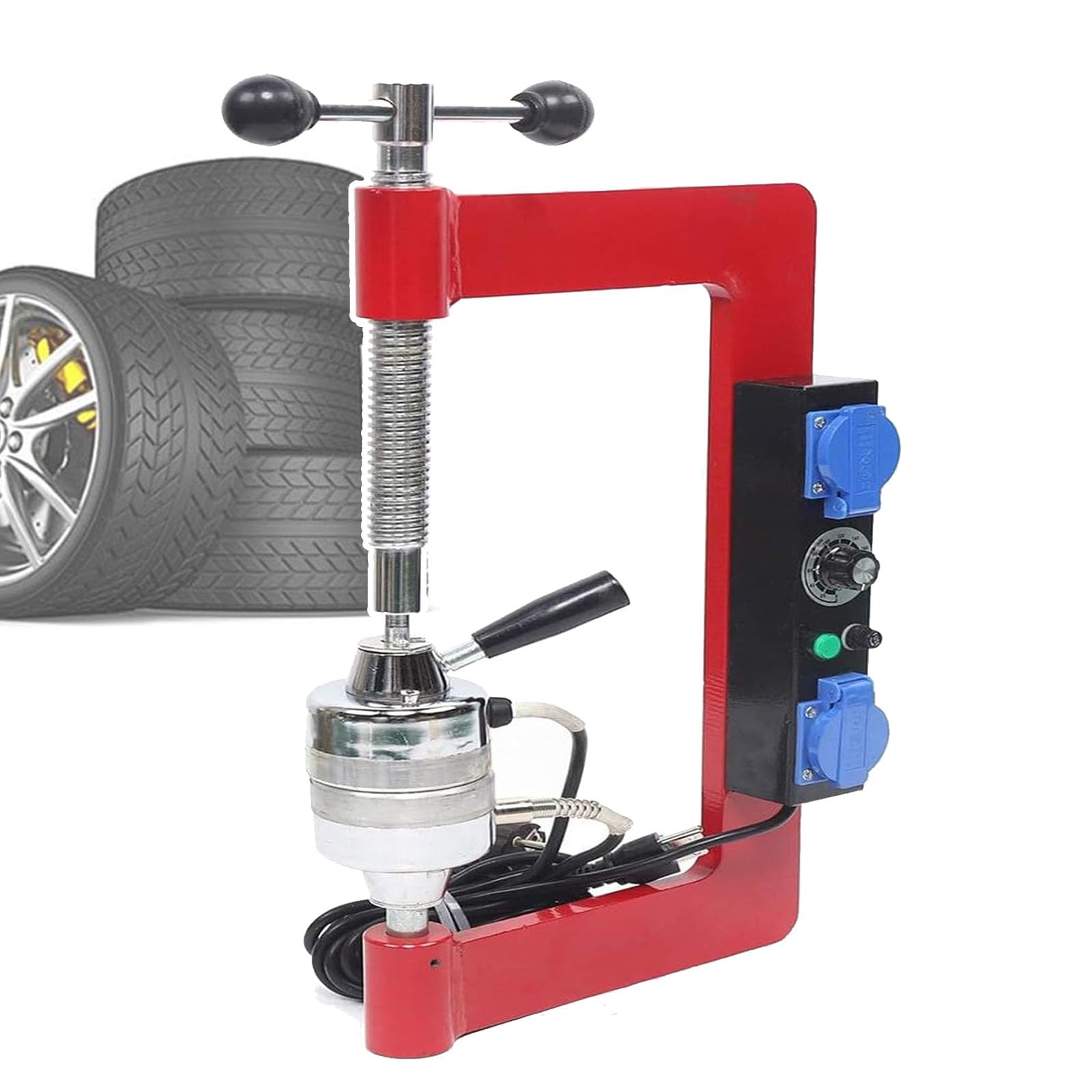 Macchina per vulcanizzazione pneumatici, 2 x 500 W, temperatura di polimerizzazione 150-180 ℃, 8 stampi per riparazione pneumatici auto, SUV, camion