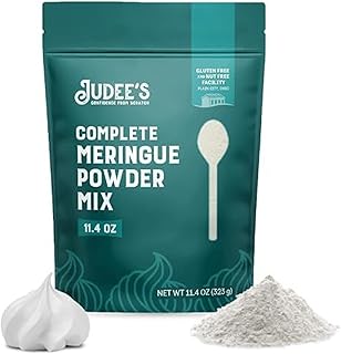 Judee's Gluten Free Complete Meringue Powder Mix - Royal Icing Mix & Cookie Decorating Supplies - Meringue Powder for Cookies & Pies - 11.4 Oz