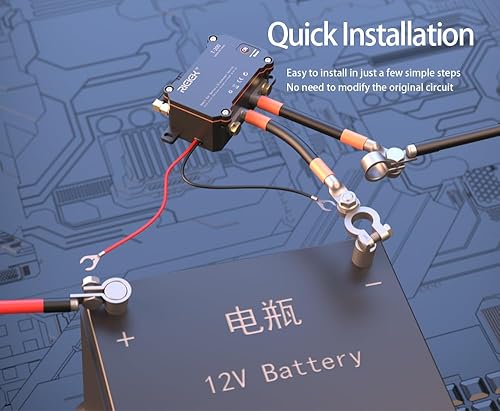 Miniatura 3 de Interruptor remoto de batería para automóvil con control de vibración, interruptor de desconexión universal de corte automático de bajo voltaje