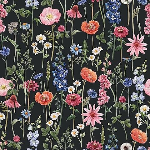 VaryPaper Self Adhesive Floral Wallpaper 44.5cmx200cm Cover