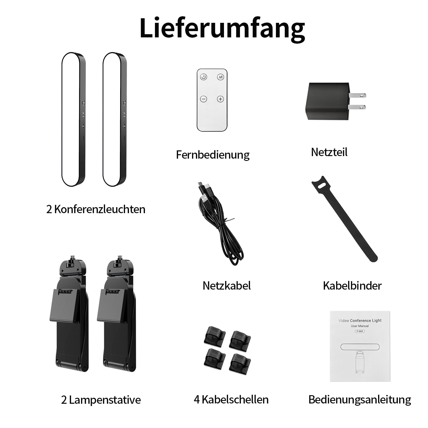 yAyusi Videokonferenzbeleuchtung mit Zwei Lampen, Webcam-Licht mit Fernbedienung und Touch-Steuerung, Zoom-Beleuchtung für Computer, LED-Monitor-Laptop-Licht für Streaming/Videoanrufe/Zoom-Meetings