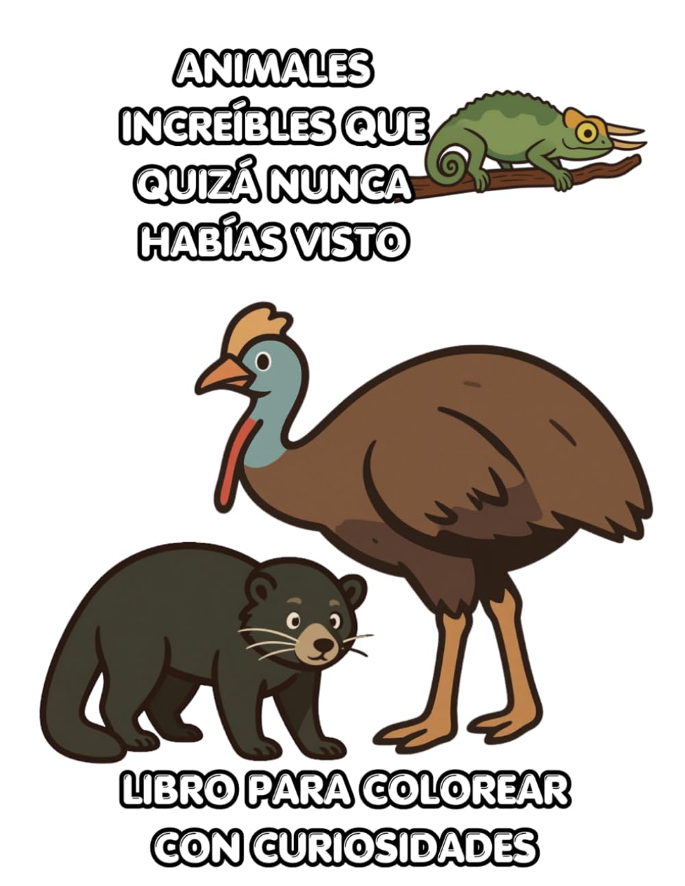 Animales increíbles que quizá nunca habías visto: Un libro para colorear con más de 40 criaturas raras, extrañas y maravillosas de todo el mundo.