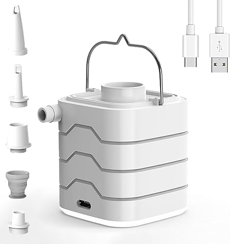 Minibomba de aire eléctrica portátil para inflables, anillos de natación, almohadillas de dormir, bolsas de vacío, colchón, fogatas de camping e