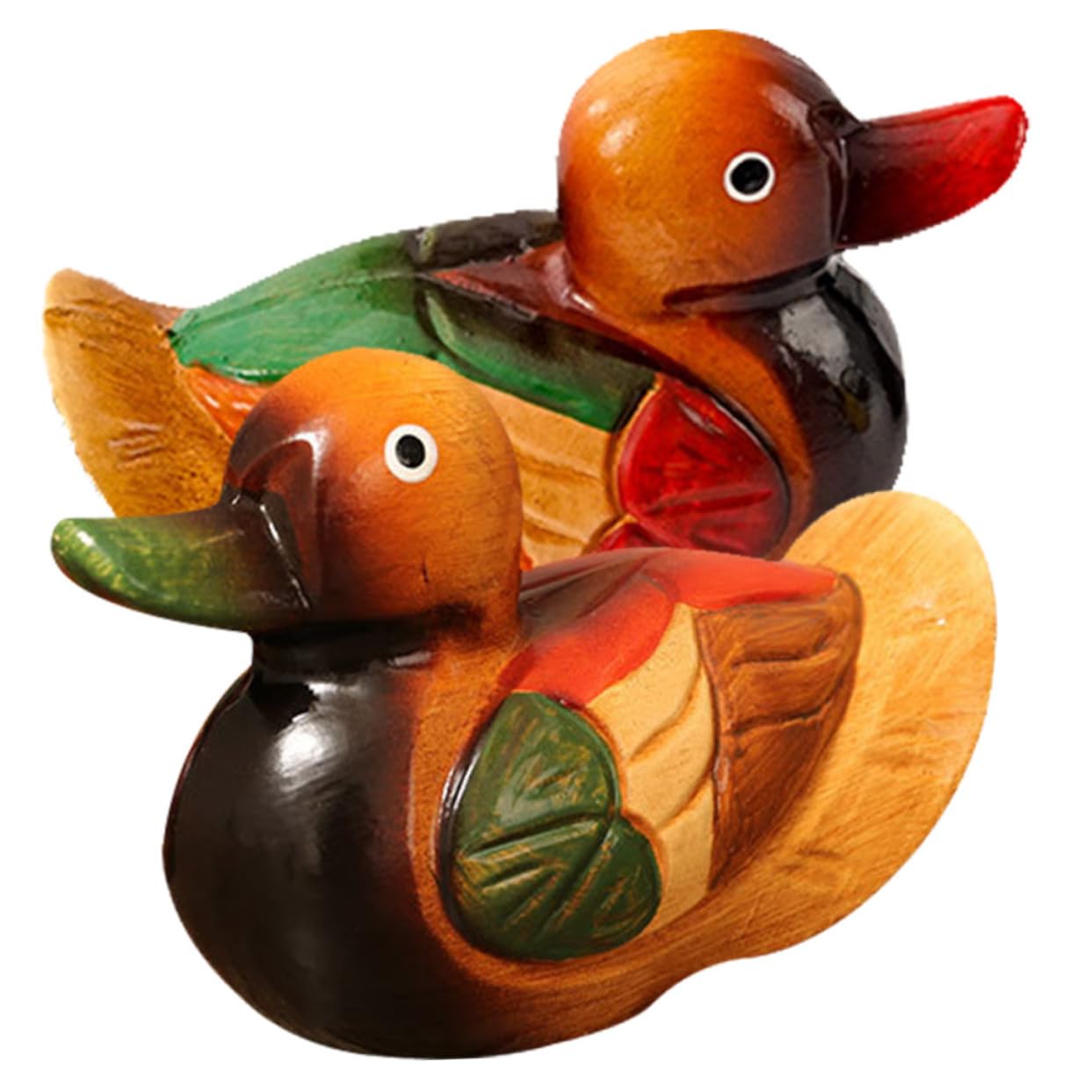 Amosfun 5 Paare Mandarinente Ornamente Auto Mujer Abs hochzeitsdeko Hochzeit Dekoration Künstlerische Holzstatue brautpaar Heimdekorationen Hochzeitsschmuck Hochzeit Enten hölzern