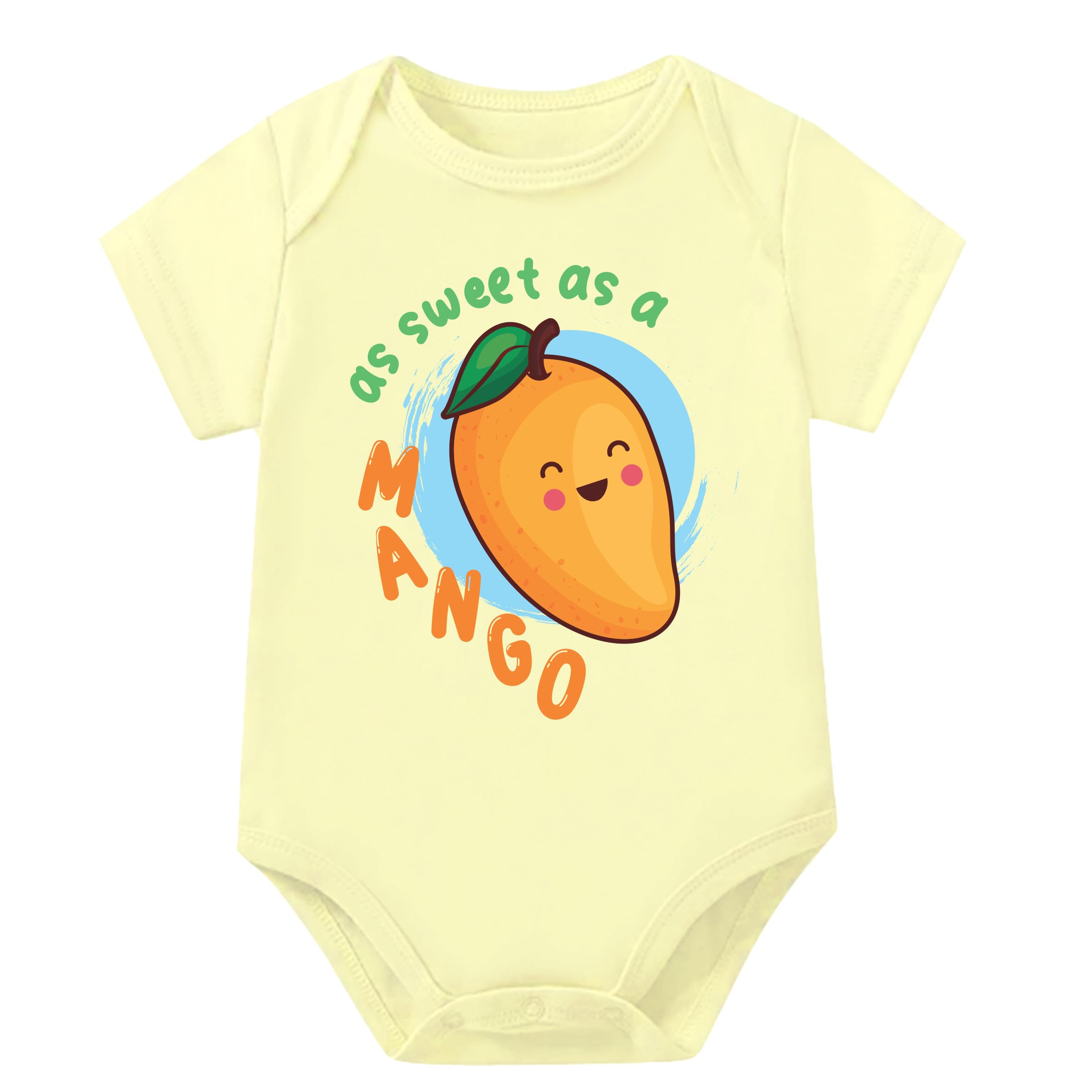 Lillypupp Mango Theme Summer Baby Clothes Romper For Newborn Boy Girl Photography.Funny Quote Unisex Half Sleeves Cotton Romper Dress Photo Shoot Props For Infant Boys Girls.