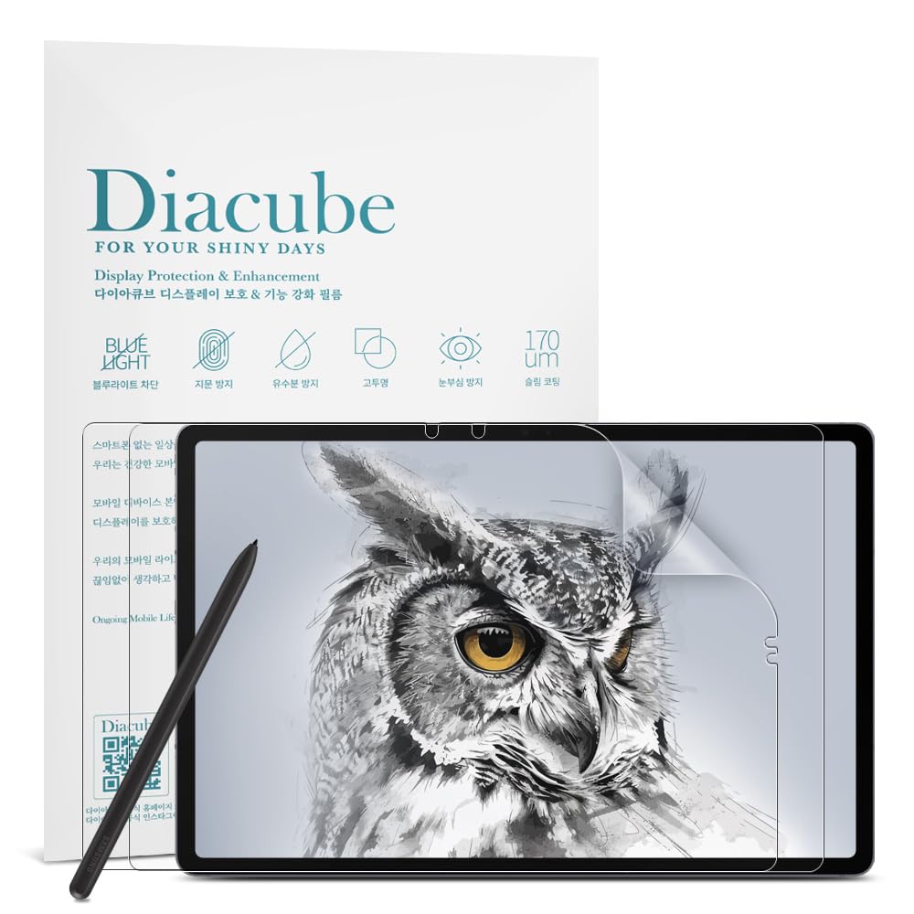 Diacube [2 Pack Paperfeel Screen Protector For Samsung Galaxy Tab S10 Plus 12.4 Inch, Anti-Glare Matte PET Film for Drawing and Writing Like on Paper,