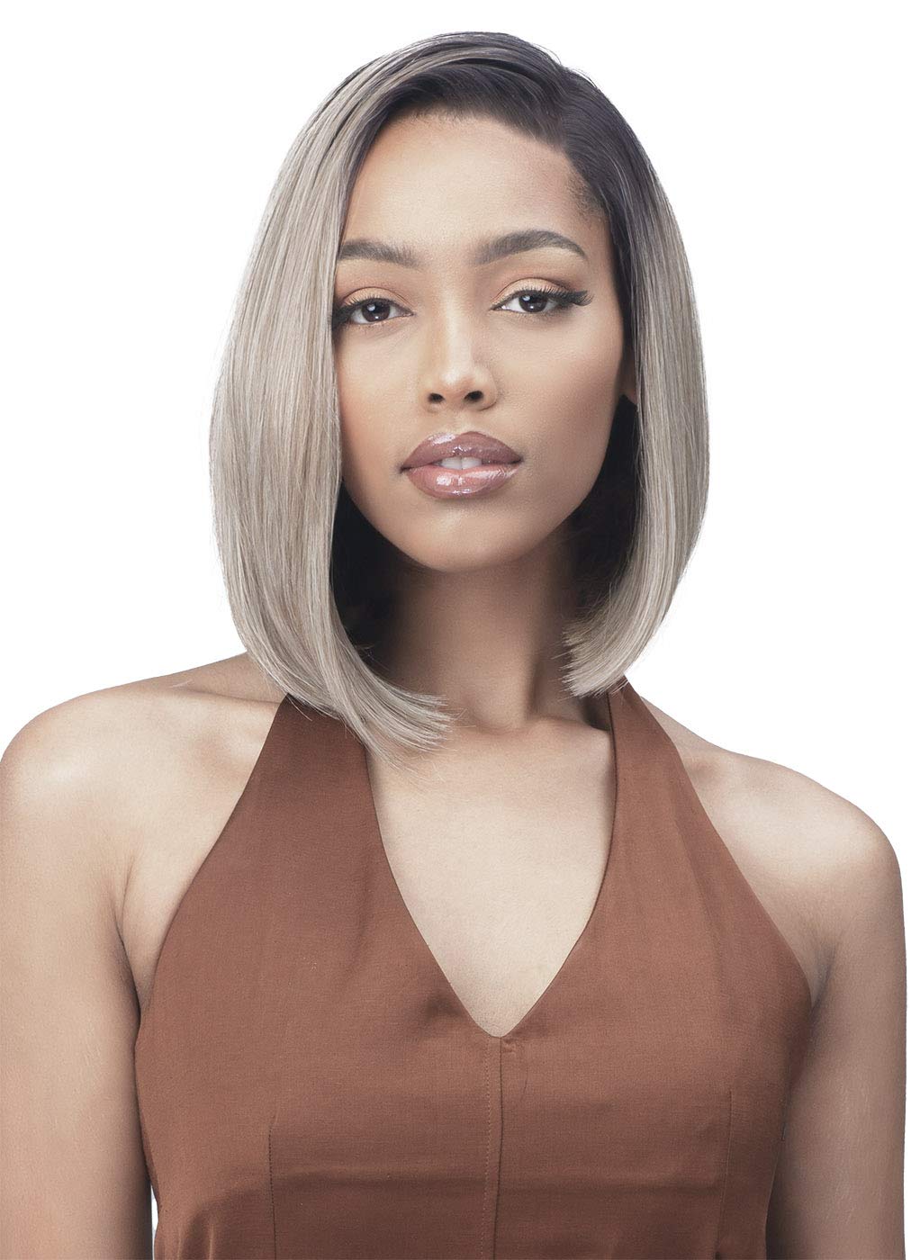 BOBBI BOSS 13x7 Deep Lace Free Parting Wig - MLF600 GINA, Natural Baby Hair with Pre Plucked, First Class Hair Wig and Flex Fit Cap (FS.DRED)