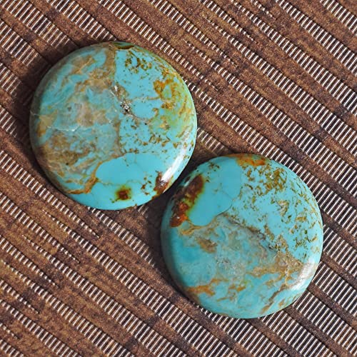 Turquoise naturelle de l'Arizona calibrée 21mm, évitez les fissures lors de vos sertissages