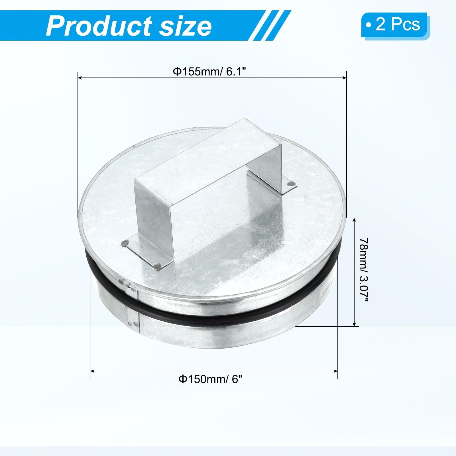 PATIKIL 6 Inch Metal Tee Cap - Image 2