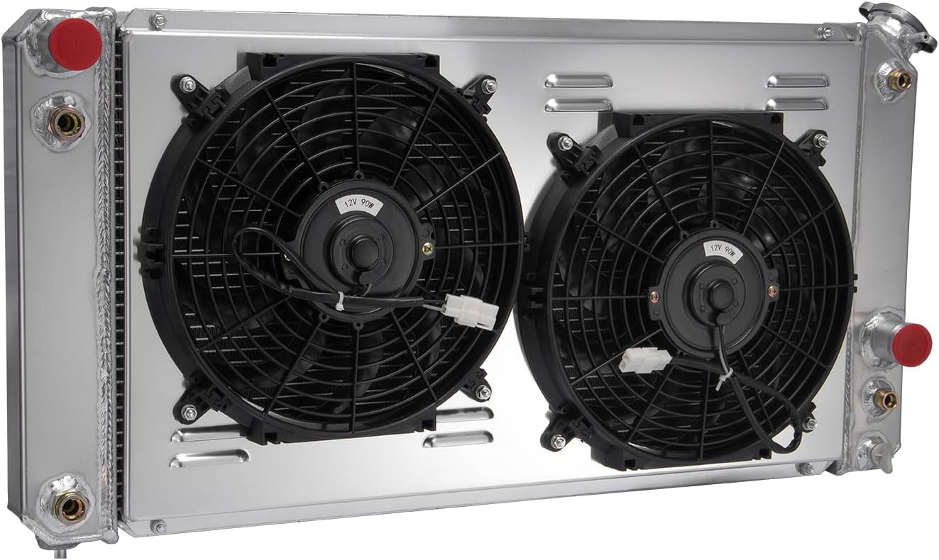 3 Row Radiator Shroud Fan For Chevy Express 1500/2500 Blazer S10 Truck Pickup GMC Jimmy Envoy GMC Sonoma GMC Jimmy GMC Sonoma Isuzu 1986-2005