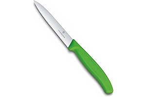 Victorinox Paring Knife for Cutting and Vegetables - 6.7736.L4 Swiss Classic Serrated...