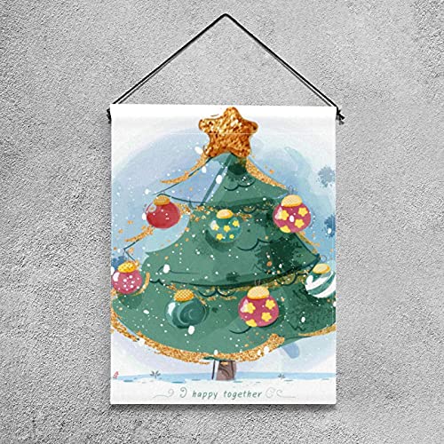 Drapeau de bienvenue sapin de Noël double face pour extérieur durable