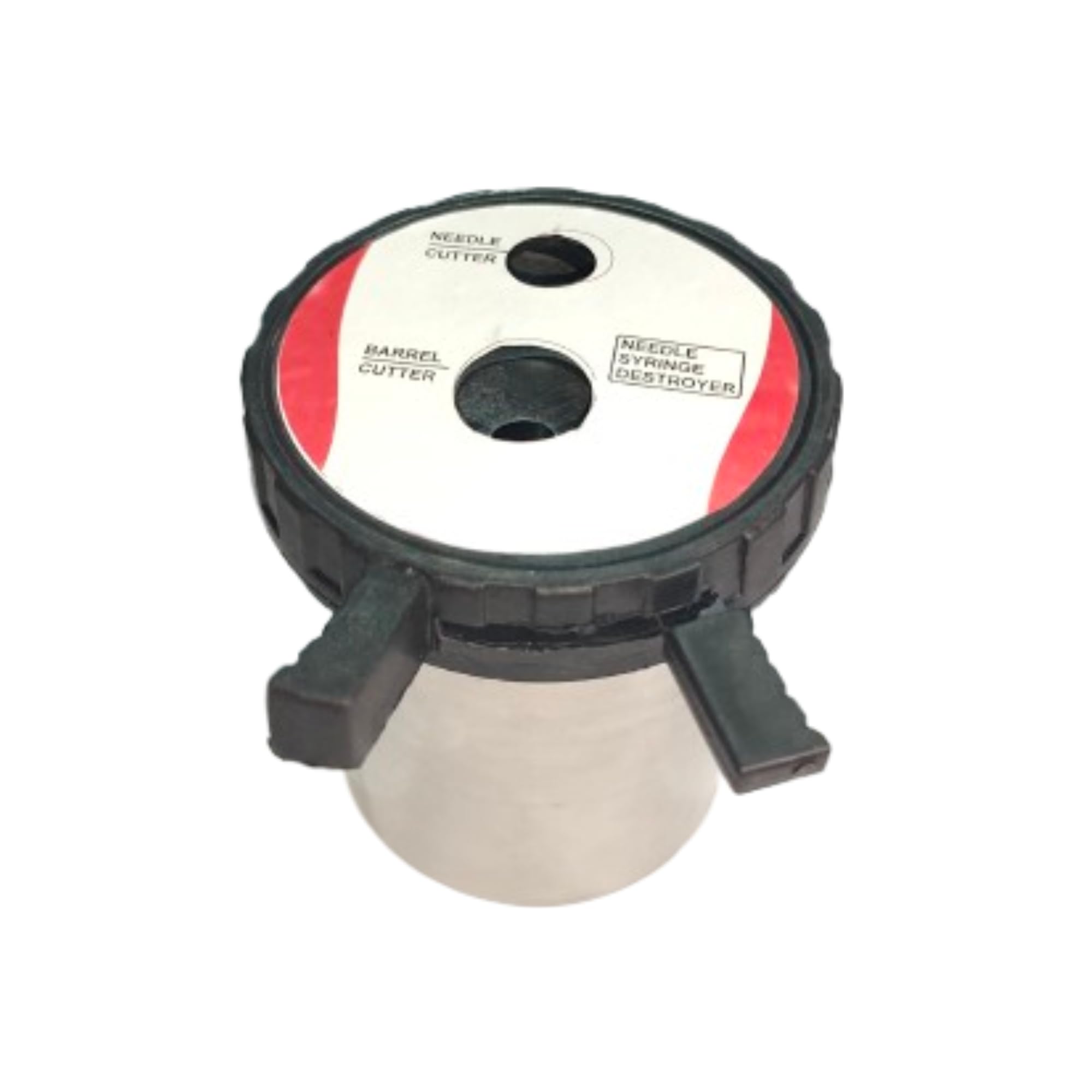 SURGIX Stainless Steel needle cutter & syringe destroyer Manual Needle Burner - With free 25 Pcs Surgix Finger cots.
