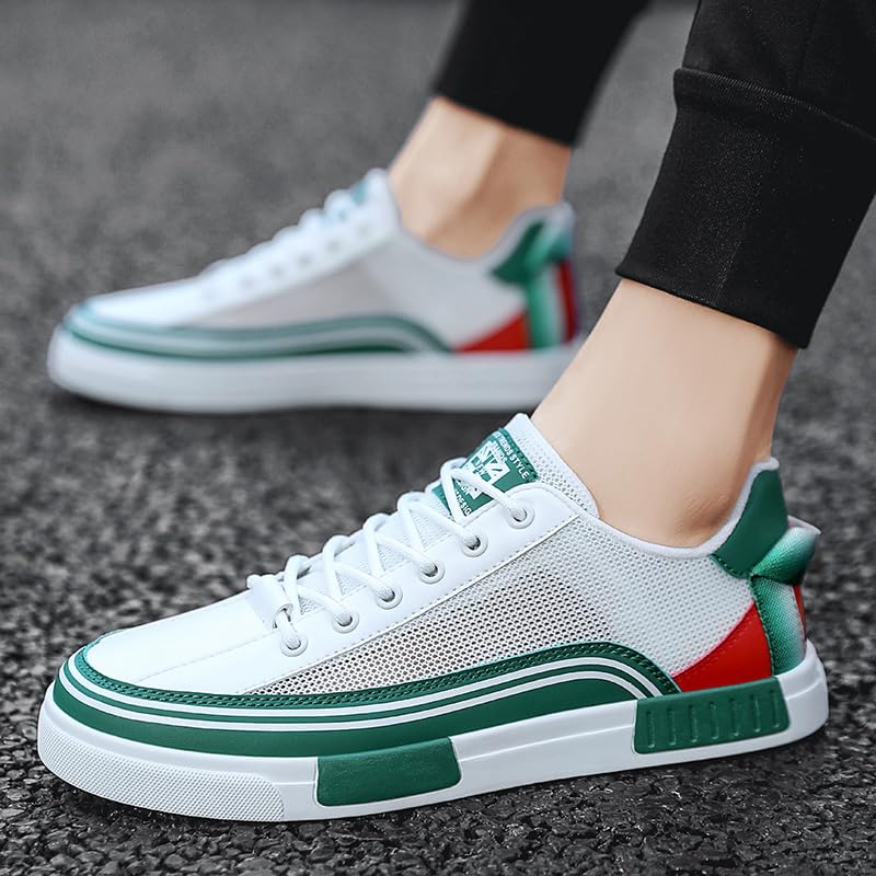 Men's Striped Color Block Skateboard Shoes - Lace Up Breathable Sneakers for Outdoor Walking Wandering Street Jogging4