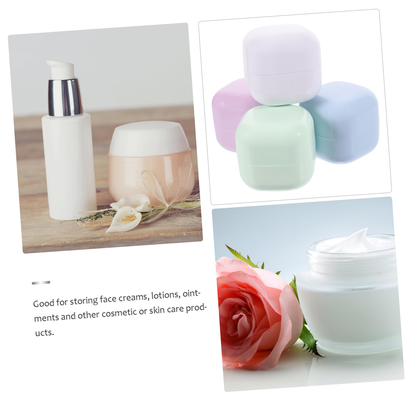 minkissy 20stücke Leere Nachfüllbare Kosmetikbehälter Cremedosen Für Lotionen Augencreme Und Make-up Tragbare Reisebehälter Frischen Farben Für