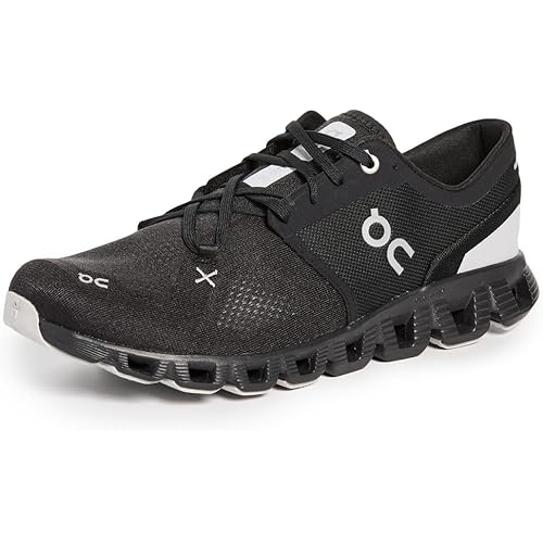 On Men's Cloud X 3 Sneakers, Black, 8.5 Medium US