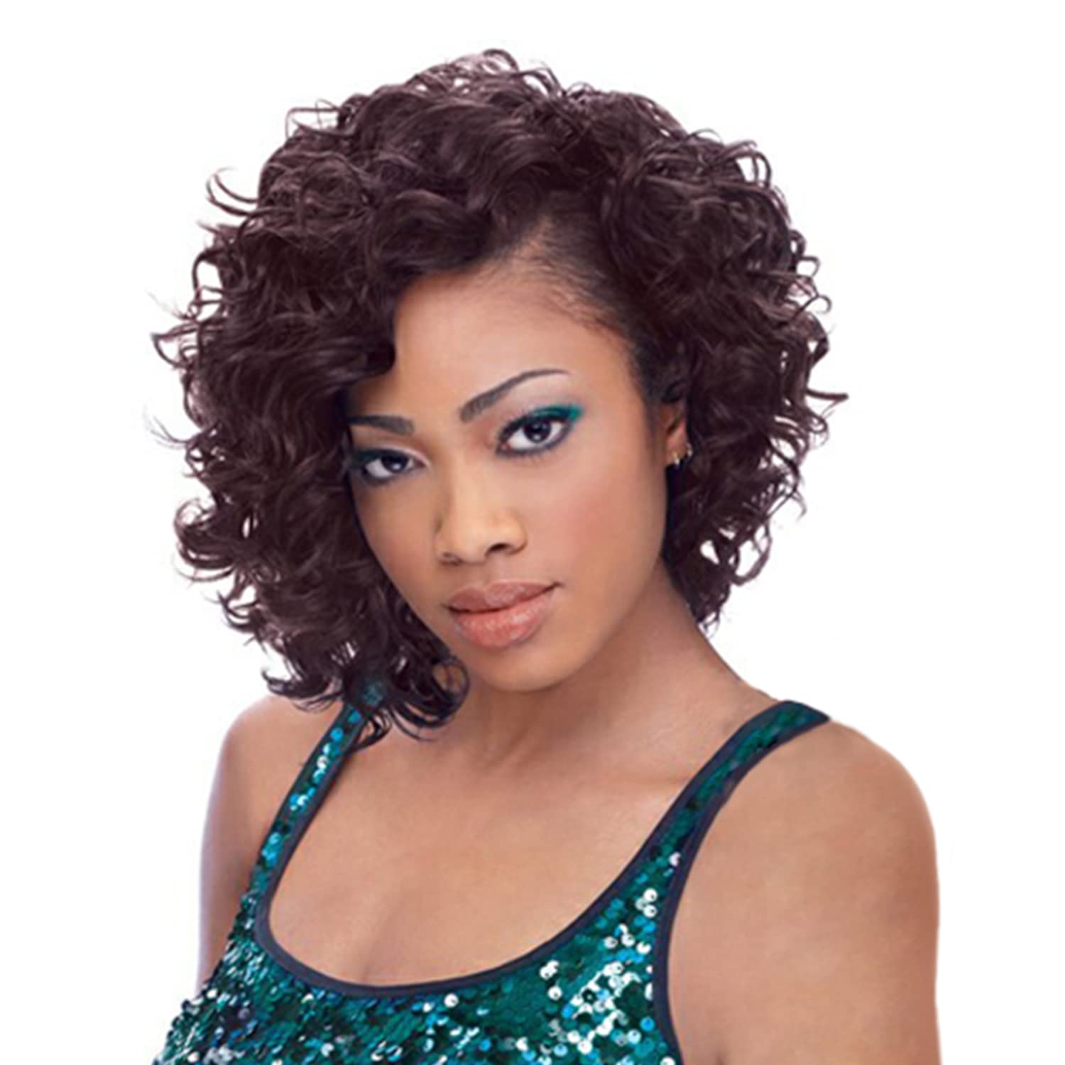 Human Hair Blend Weave Sensationnel Premium Too Shorty Glam Loose 3 Pcs 9" (9 Inch (Pack of 1), 2)