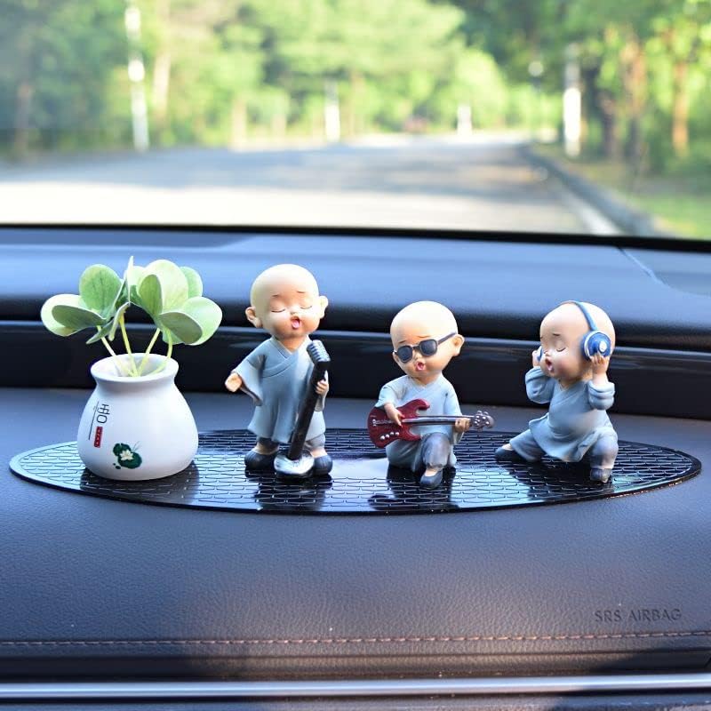 XIALON 3pc New Car Accessories Small Monk Creative High-end Interior Decoration Products