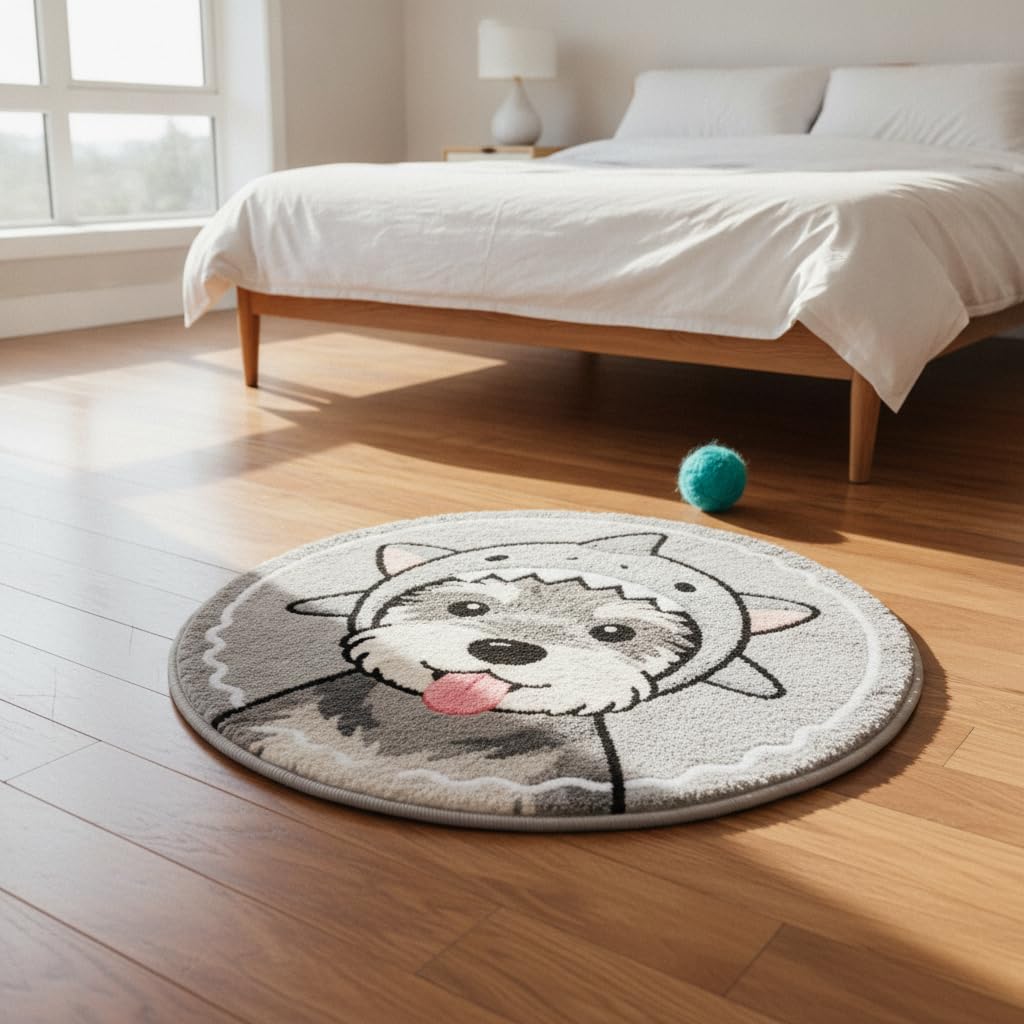 Tapis Rond Chien, Surface Imprimée, Size to 2