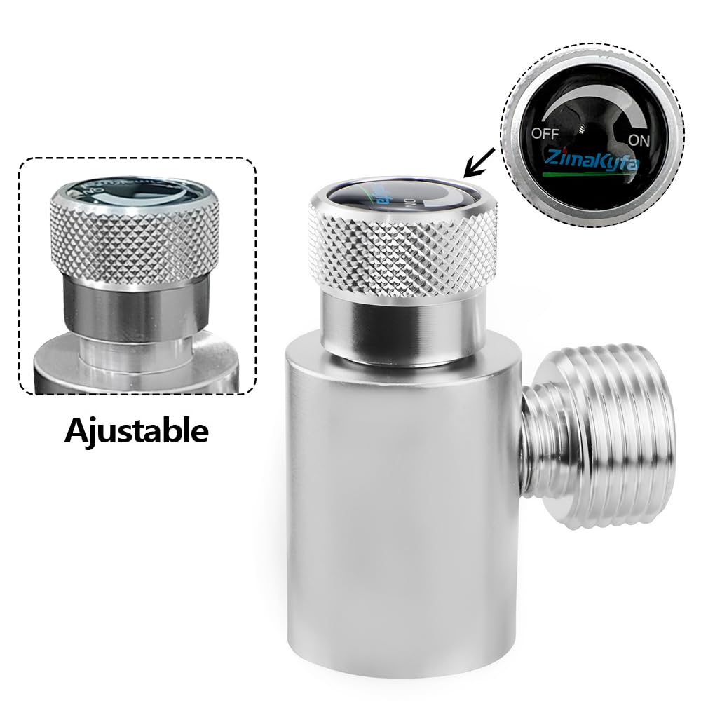 CHEVVY CO2 Zylinderadapter CO2 Zylinder CO2 Füllbehälter Druckminderer Selbst Gemachter Bierfassregler TR21-4 bis W21,8 Trapezgewinde Schnelladapter für CO2 Soda