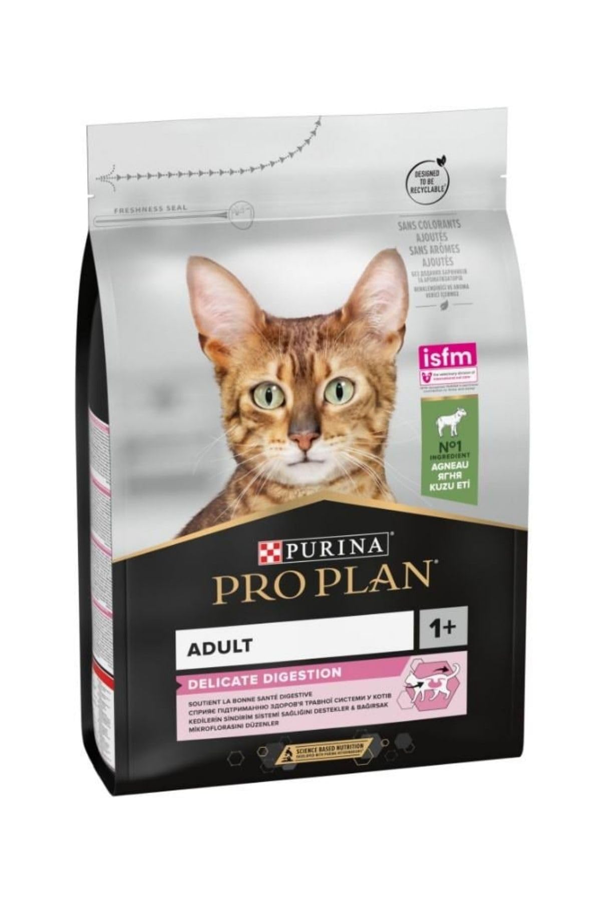 PURINA PRO PLAN | Adult 1+ Delikatne trawienie | Bogata w jagnięcinę | Karma | Kot | Torba 3 kg