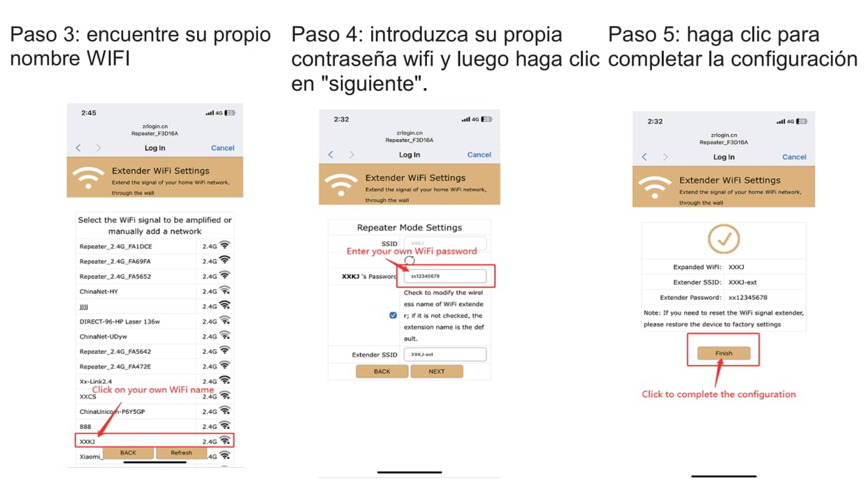 2026 Nuevo Repetidor WiFi 1200 Mbps, Amplificador de Señal WiFi de Largo Alcance 2,4 y 5 GHz con 6 Antenas, Extender up to 120 m2, Configuración Sencilla de WPS, para Hogar y Oficina Pequeña (1200M)
