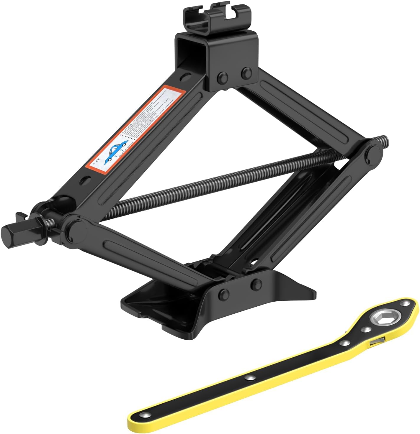 IMAYCC Car Jack 1.5 t, Scissor Jack 1.5 t with Ratchet Handle, High Duty Car Jack, Portable Jack for Cars, Trucks, Saloons, Vans, MPVs