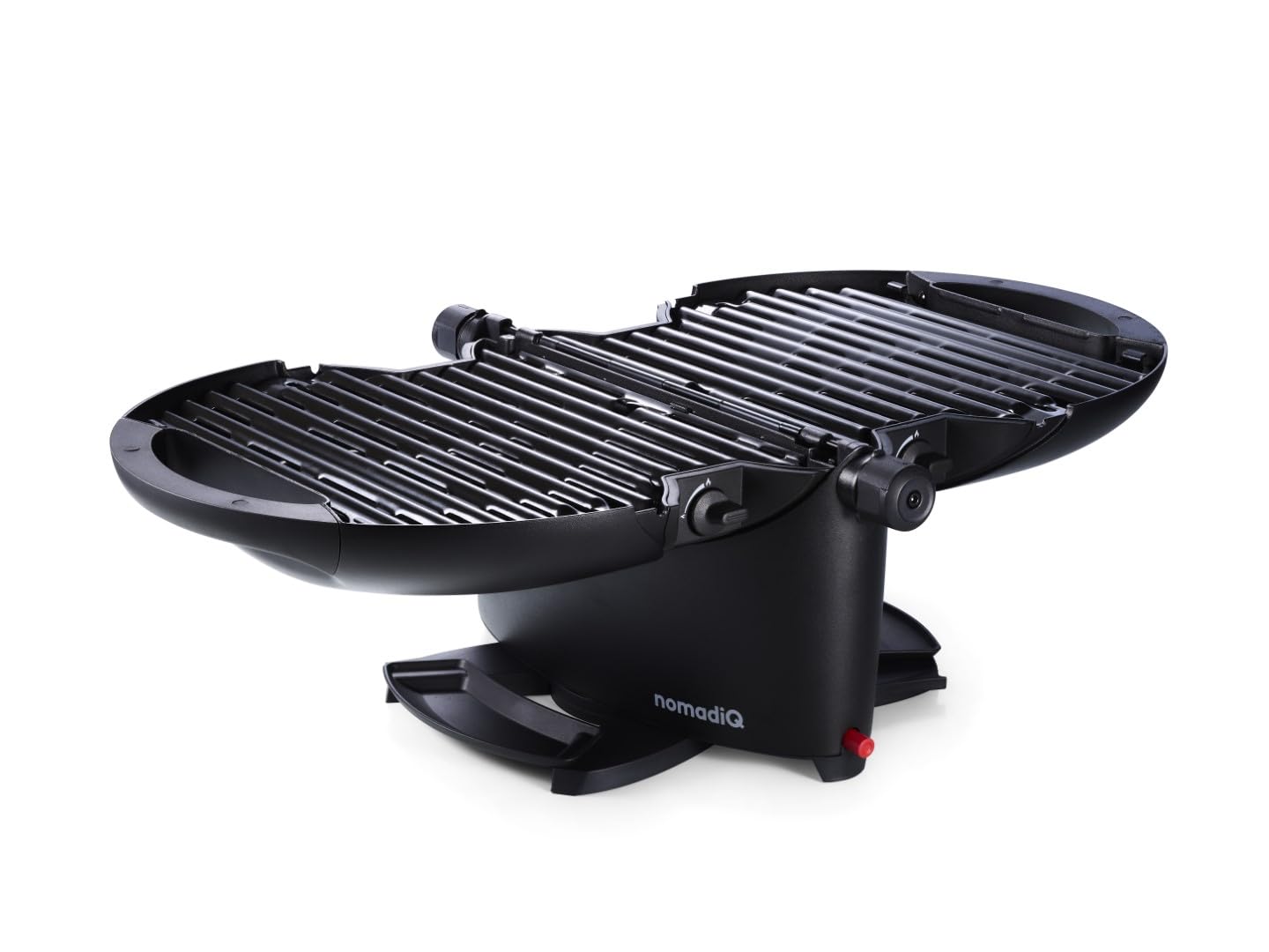 NOMADIQ BBQ Camping | Tischgrill | Compact | 2 Brenner | gasgrill camping | gasgrill balkon Wohnmobil | grillplatte, portable, outdoor, barbecue, outdoor kocher