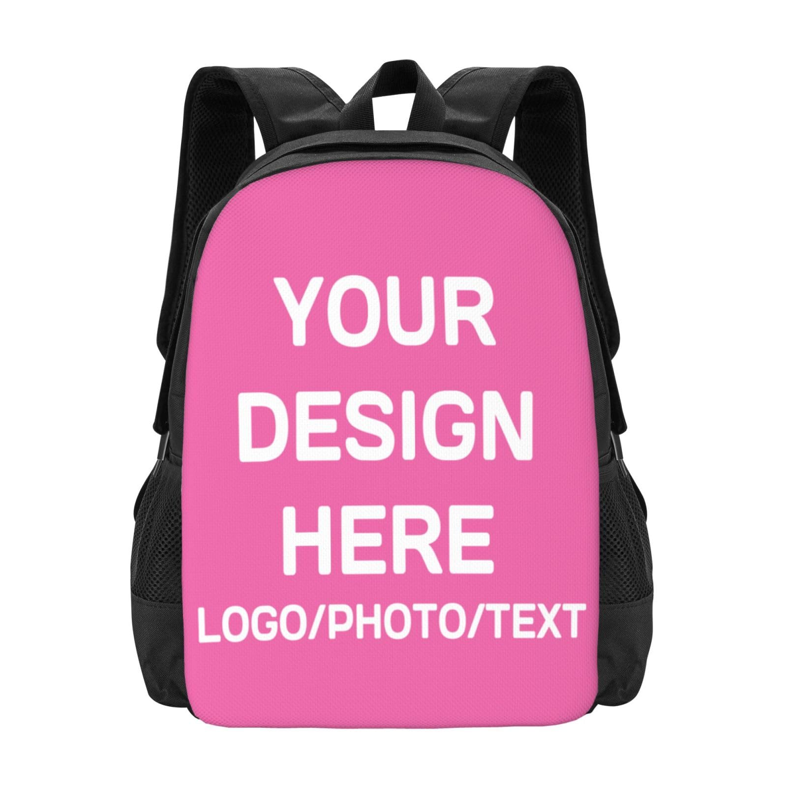 Personalized Backpack For Mens Womens,With Photo Name Customize Laptop Backpack Casual Travel Backpack