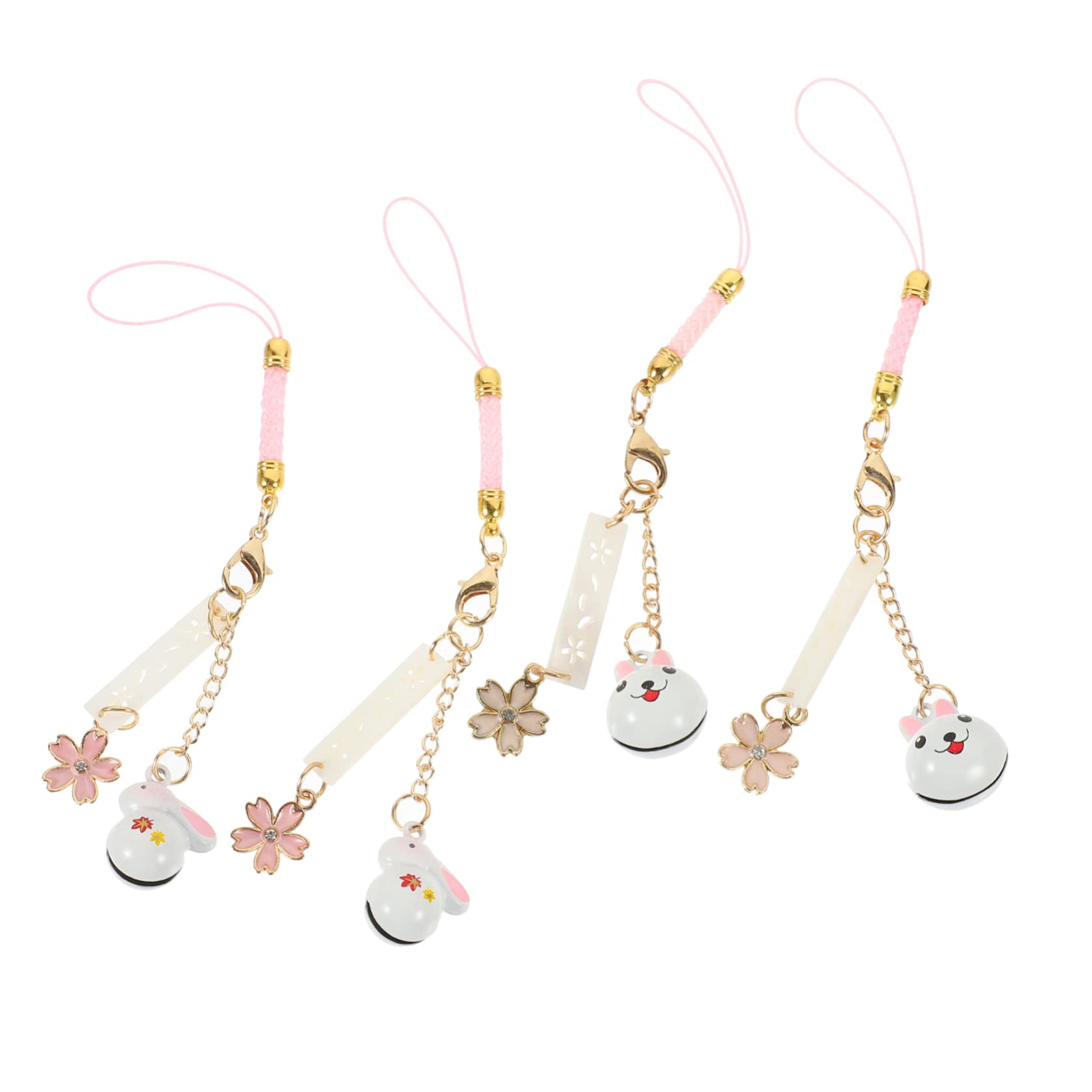 UKCOCO 20piezas Colgantes De Teléfono Con Diseño De Conejito Japonés De Accesorios Decorativos Para Colgar El Cuello Para Móviles y Llaveros