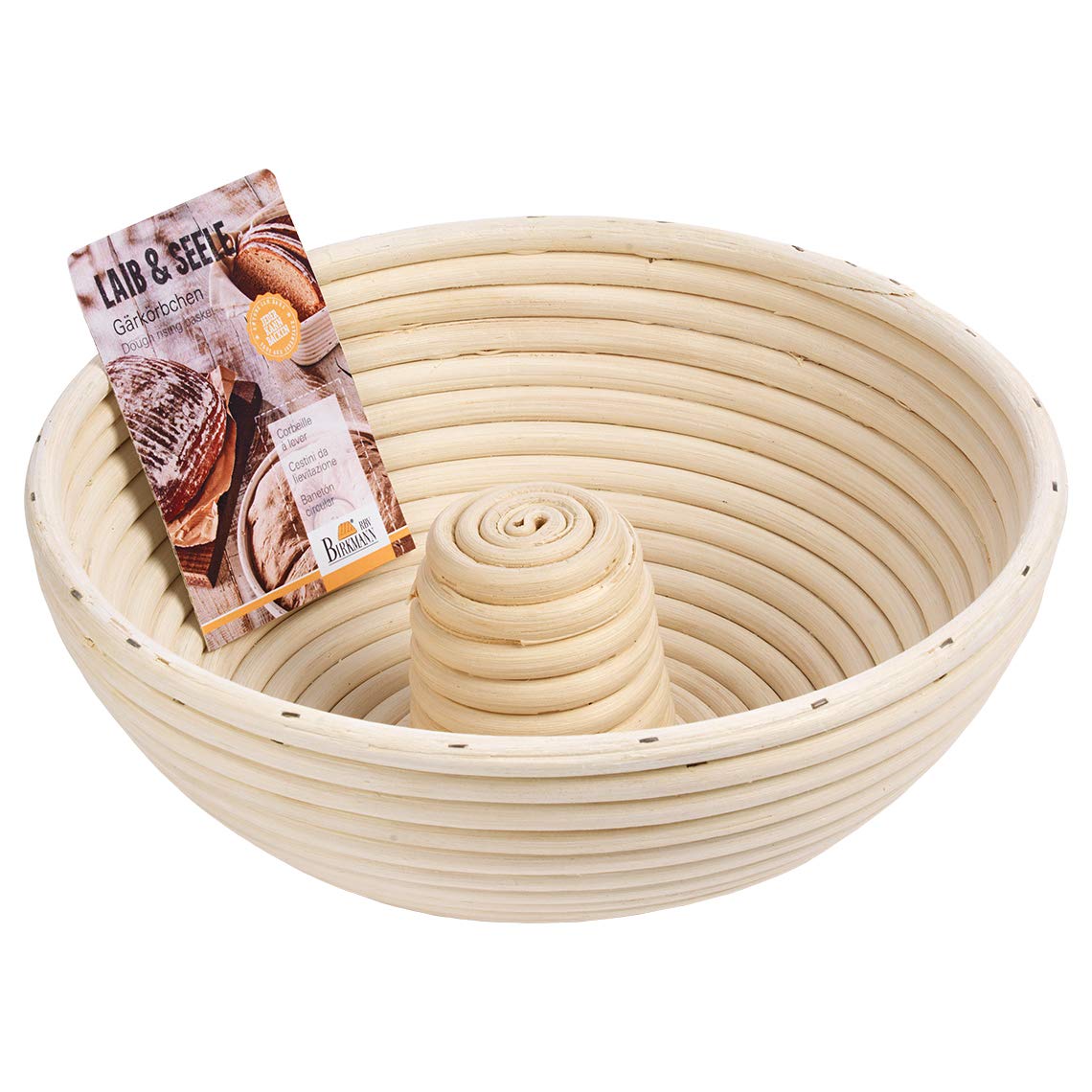 RBV Birkmann, 209015, Laib und Seele, Gärkörbchen aus Peddigrohr, Ring, Ø 25 cm, beige, groß