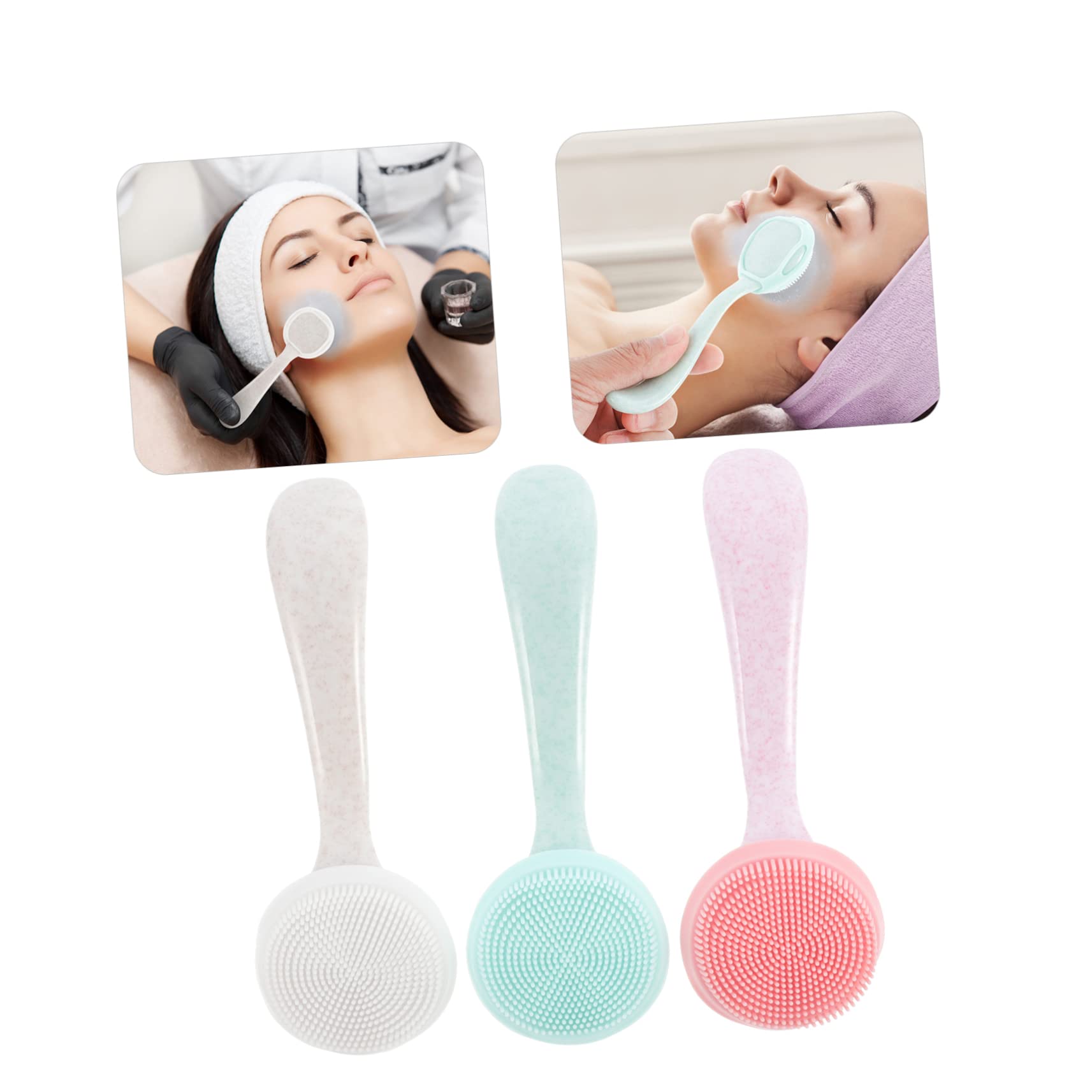 FRCOLOR 9piezas Cepillo De Limpieza Facial De Silicona De Herramienta Manual Para Limpieza Profunda y Eliminación De Impurezas Piel