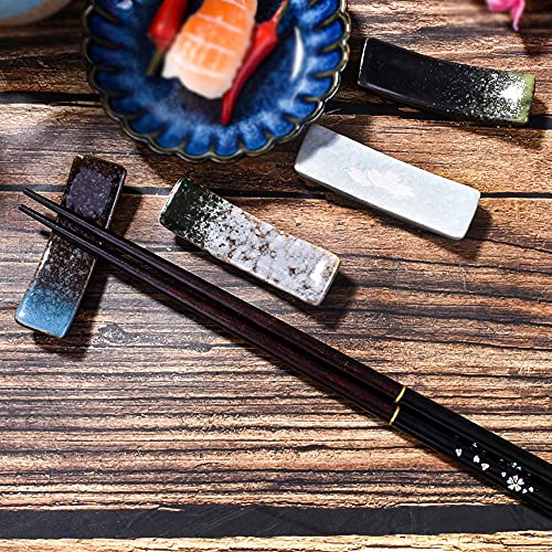 4 peças de suportes de hashi japoneses, descanso de pauzinhos de cerâmica
