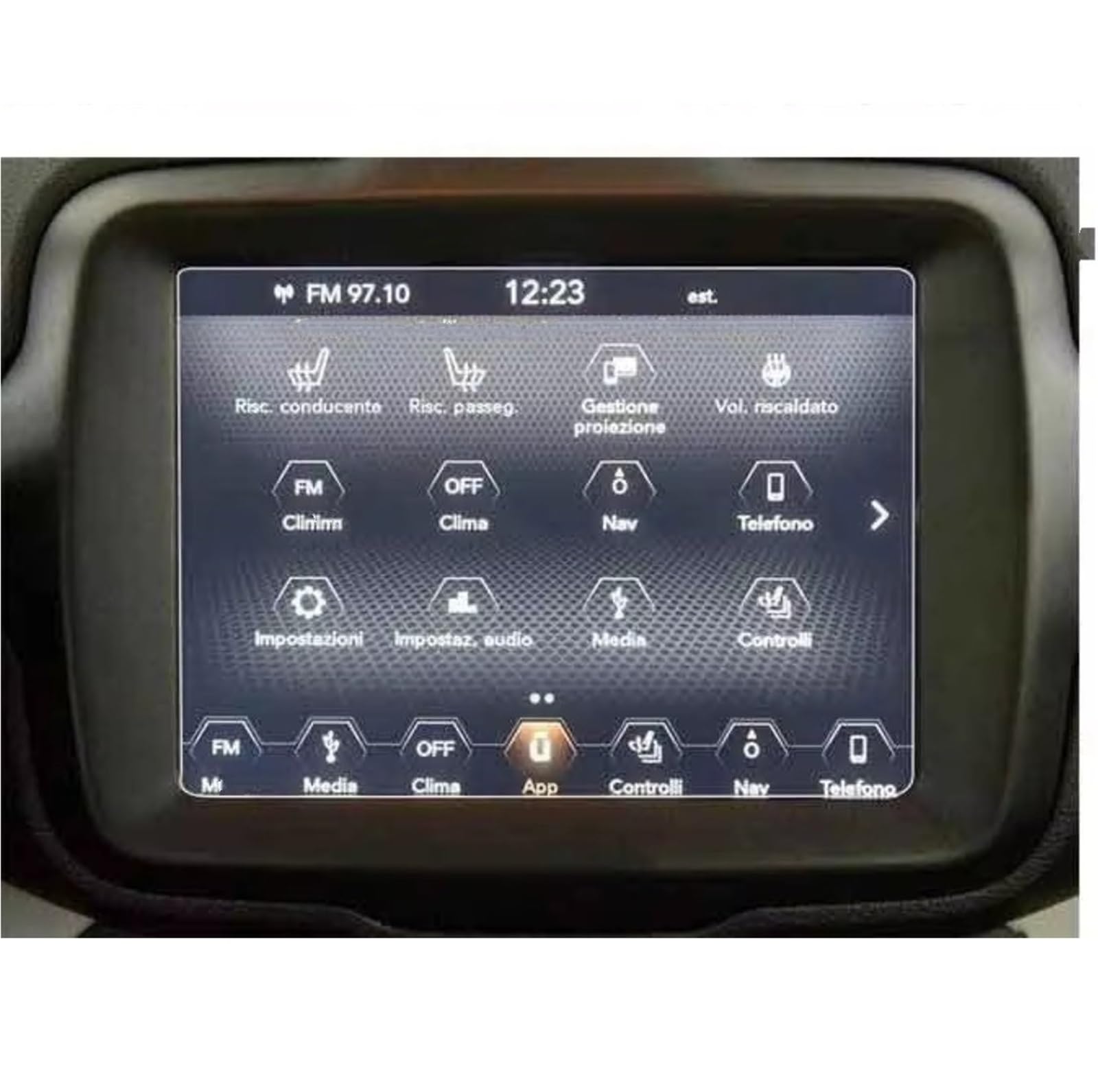 Compatible avec Jeep Renegade Uconnect 2018-2019 : Film Protecteur d'écran en Verre trempé pour Navigation 8,4 Pouces.