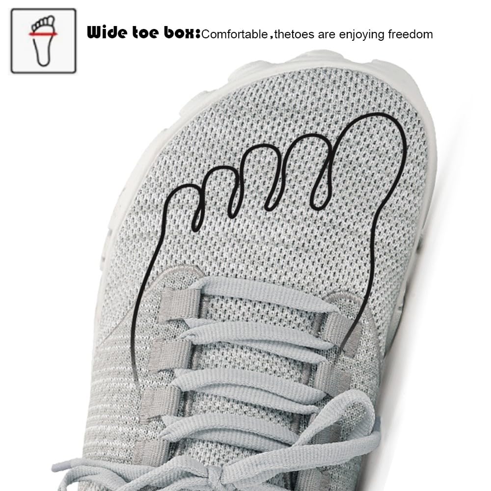 Knit Barefoot Minimaliste Uomo Donna Scarpe da Pianta Larga Trail Sneaker Camminata Running Leggere Flessibile con Zero Drop Soles 36-47