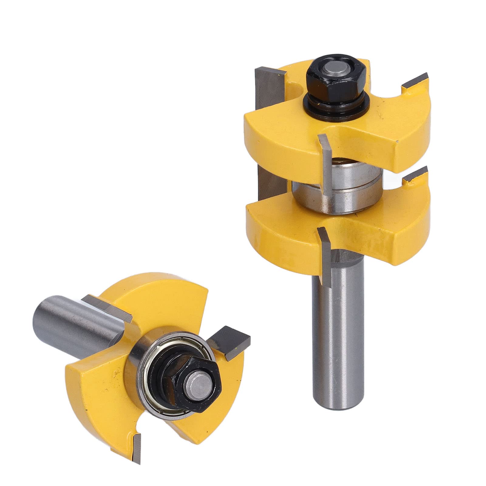 Set di frese per scanalatura con linguetta, forma T regolabile
