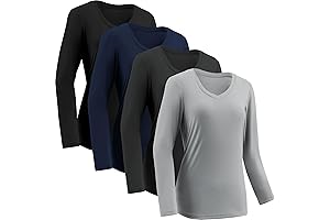 Women's Dry Fit Long Sleeve: Athletic Quick Dry V-Neck Shirts for the Active Woman