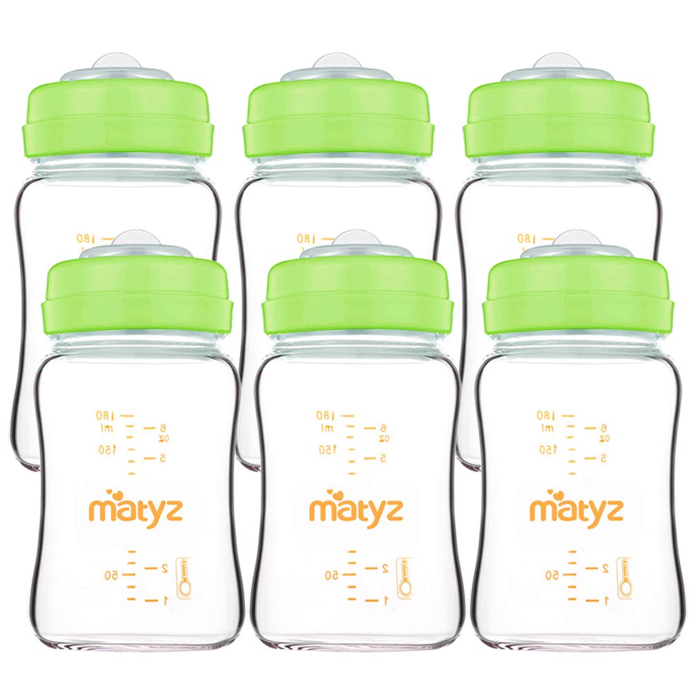 Acheter Bouteilles De Stockage En Lait Maternel En Verre Matyz, 6 Pack, 6  Oz, Compatible Avec La Pompe À Poitrine Spectra Medela - Store, Gel, Warm  Up Milk Well - Wide Mouth