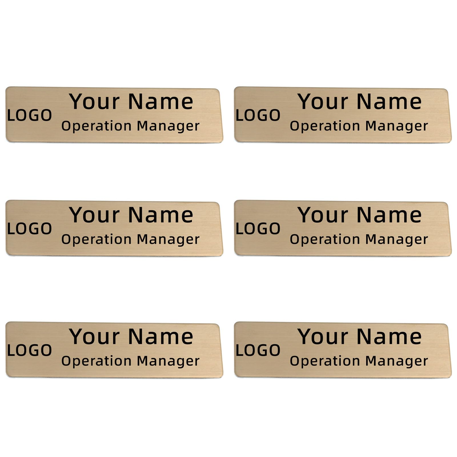 Custom Name Tag,Personalized,Customizable Name Tags,Engraved Name Tag with Magnet Clip or Pin,Stainless Steel ID Badge for School Teachers,Kids,Business Work Label Sign (6RoseGold)