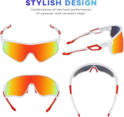 Miniatura 4 de BEACOOL Gafas de sol deportivas polarizadas para hombres y mujeres, jóvenes, béisbol, pesca, ciclismo, correr, senderismo, motocicleta, lentes Tac