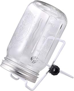 Holibanna 3 Sztuk 450ML Kiełkowania Nasion Słoik Zestaw Szerokie Usta Sprouter Mason Słoiki Z 70 Rdzy Ze Stali Nierdzewnej Na Ekranie Pokrywką I Stojak