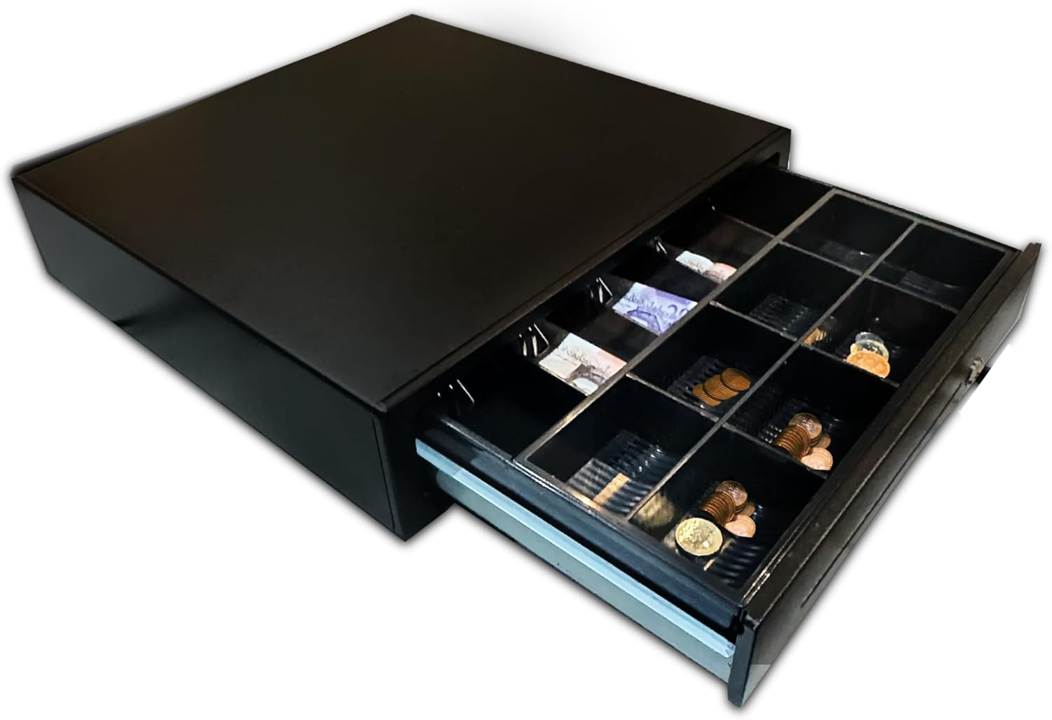 POS Cash Drawer 5 Bills 8 Coins 6.5Kg Black Auto Open For Sale In - Foto 4