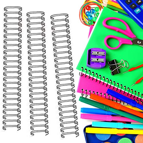 image for Zonon 6 Pieces Binding Wire Twin Loop Wire Binding Spines Double Loop 