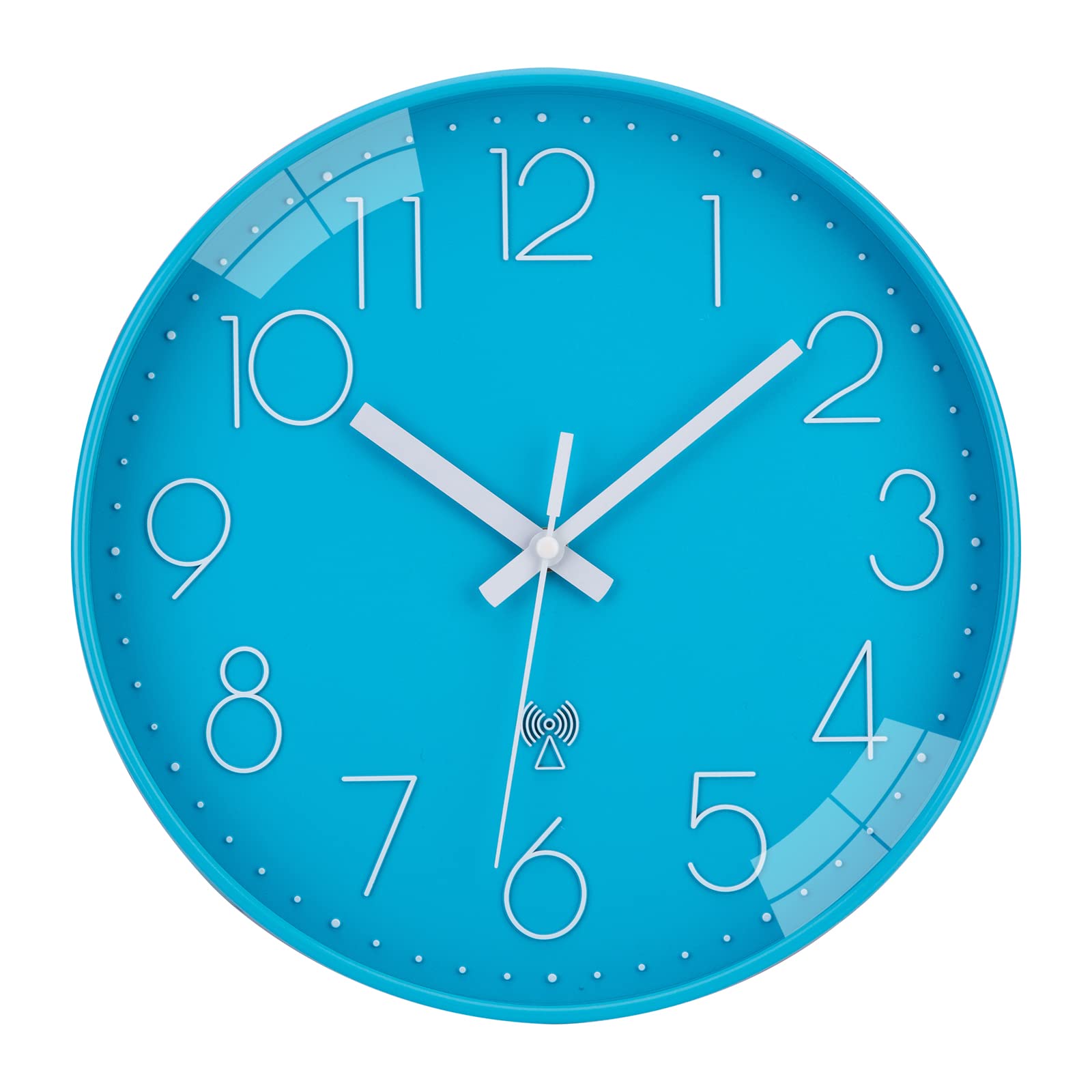 VIVILINEN Funkuhr geräuschlos Wanduhr Ohne Tickgeräusche Modern Funkwanduhr Lautlos Wanduhr Nicht Tickend Hängeuhr für Wohnzimmer Schlafzimmer Büro Küche 30x30cm/12 Zoll