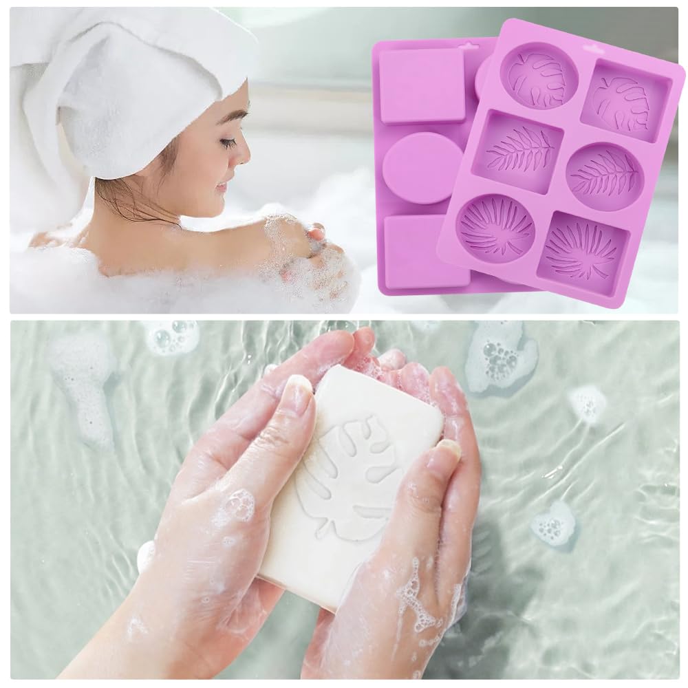 DIY Seife Selber Machen, Seifen Selber Machen Set, Kreative Basteln Erwachsene, Seifenset DIY Komplettset mit Seifenbasis & 6 Acrylfarbe usw. für die Seifenherstellung