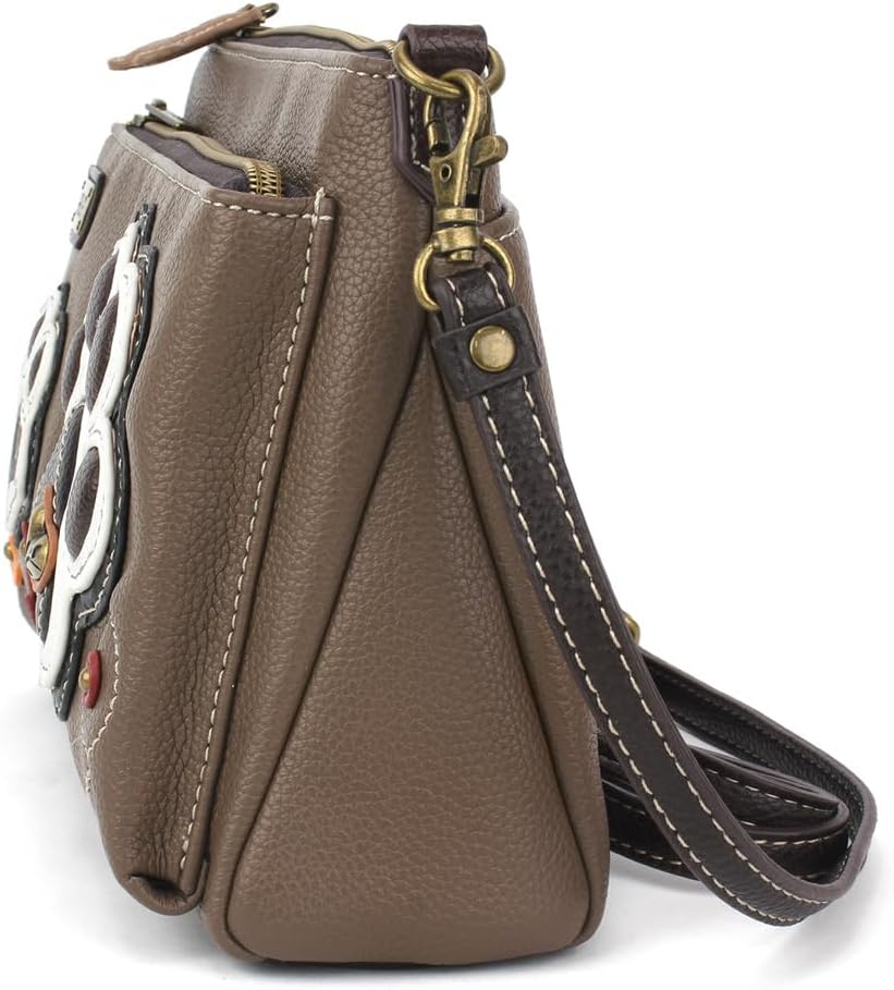 CHALA RFID Protected Vegan Leather Deluxe Crossbody Bag with Adjustable Straps - Image 3