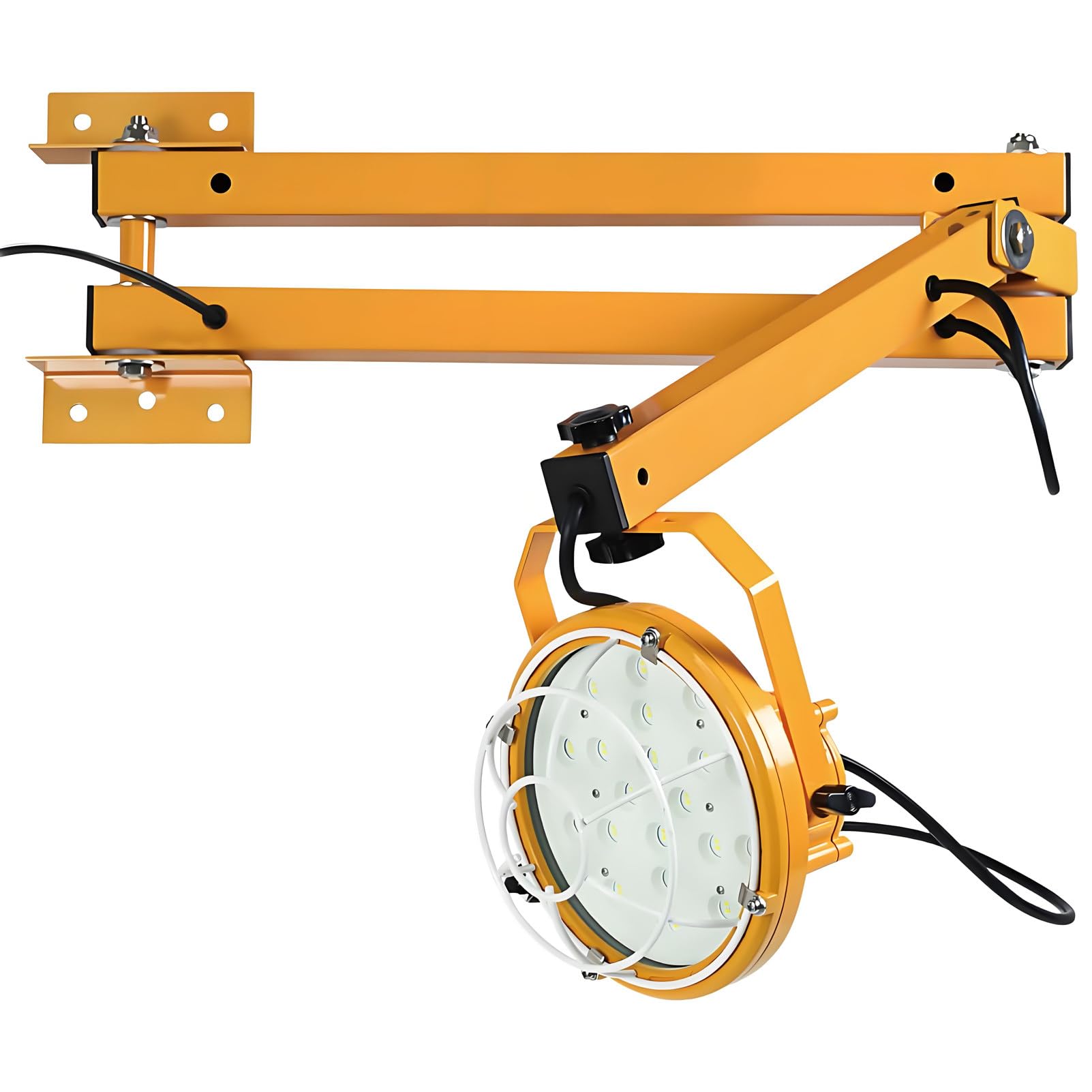 Lampa dokowa LED 50 W, 6000 lumenów, AC100-277 V, podwójne ramię obrotowe 40 cali, obrót o 360°, IP65, wytrzymała, do ramp załadunkowych i przyczep 30W-Warmlight